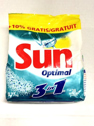 Sun Vaatwaspoeder Optimal 3-in-1 – 0,77 kg - 38 wasbeurten