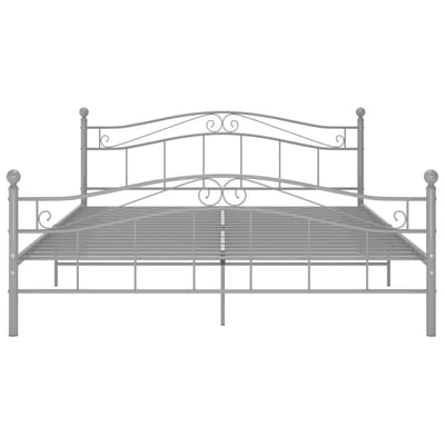 vidaXL - Bedframe - zonder - matras - metaal - grijs - 140x200 - cm