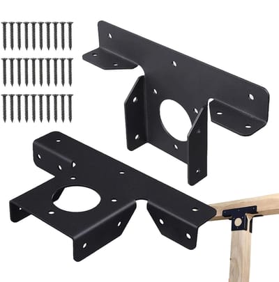 Hoekhouders voor pergola - Stalen T-vorm - Buitenconstructies bouwen - Verstelbare houder - 26 x 15 cm - Metaal