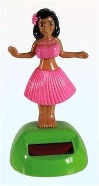 Out of the Blue danseresje Hula girl op zonne energie - Roze
