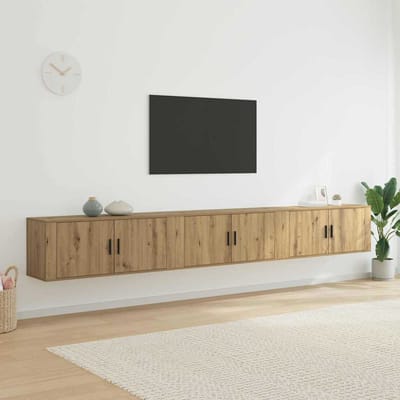 vidaXL Wandtv-kast Set 3 st Artisan Eiken Bewerkt hout