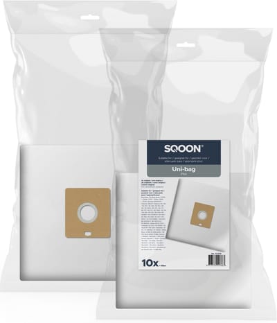 SQOON® Stofzuigerzakken Geschikt voor Uni-Bag Plus - 10 Stuks