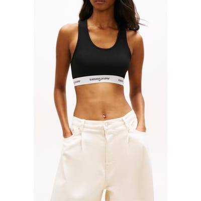 Tommy Hilfiger Tjw Crp Tape Bra Top Black Größe: XS | BHs Outlet | Damen | Schwarz