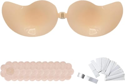 Duurzame Herbruikbare Plakbh voor Vrouwen, Onzichtbare Rugloze Bh, Zelfklevende Strapless Bh met Push-Up Effect