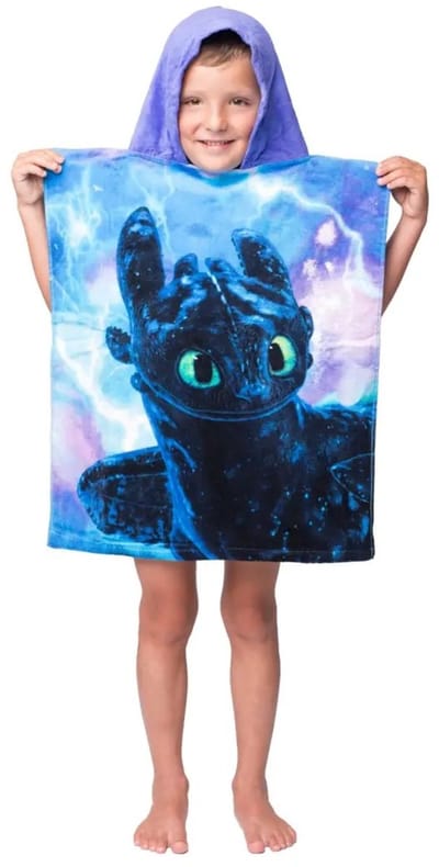 Hoe Tem je een Draak Poncho Toothless & Light Fury - 50 x 110 cm - Katoen
