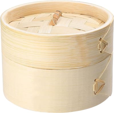 Mini Bamboe Stoommandje voor Dim Sum - Ideaal voor Feestjes, Bruiloften en Desserts - Houten Keukenaccessoires en Decoratie
