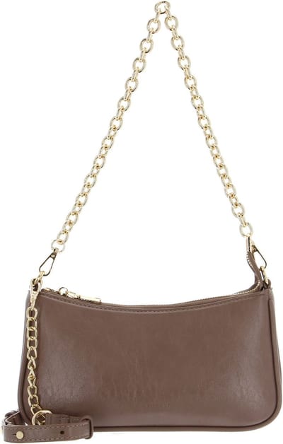 SEIDENFELT MANUFAKTUR Schoudertas Skals Pochette Almond / Gold Lichtbruin