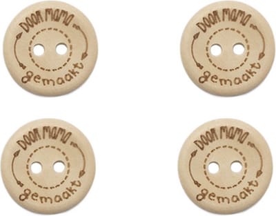 Durable Houten Knopen Door Mama Gemaakt 20mm 4 stuks