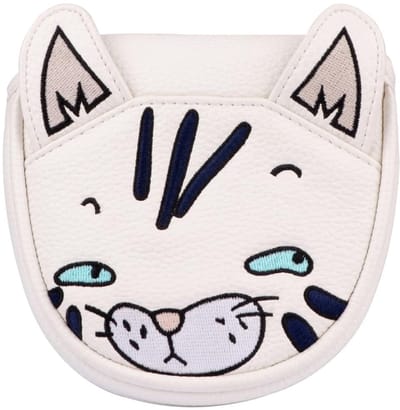 Dailygoods- Golfhoofdhoes - Bescherming voor sportclubs - Waterdicht - Duurzaam leer - Magnetische sluiting - Geavanceerd borduurwerk - Kattenvorm - Clubhoes