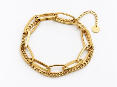 Armband - Goudkleurig- verguld - dames - Vrouwen - feest sieraden - verjaardag cadeau - cadeau - vakantie