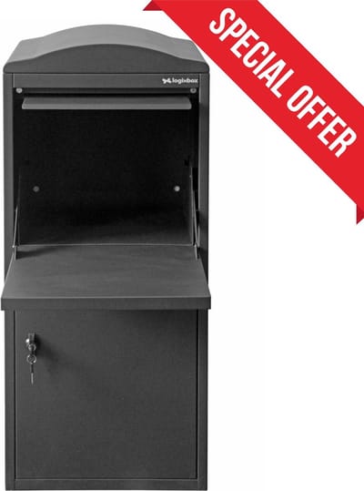 Logixbox - Pakketbrievenbus - Frontbox Uni-Stardust Graphitgrey - 1.0 mm staaldikte -> GEEN Bouwpakket --