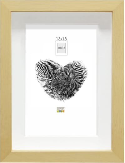 Deknudt Frames fotolijst - naturel - passe-partout - 10x15 / 13x18 cm