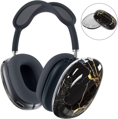 MMOBIEL Beschermhoes voor AirPods Max Hoofdtelefoons – Zachte TPU Oorschelpen Beschermhoes – Anti-Kras Beschermende Cover – Keramisch Zwart