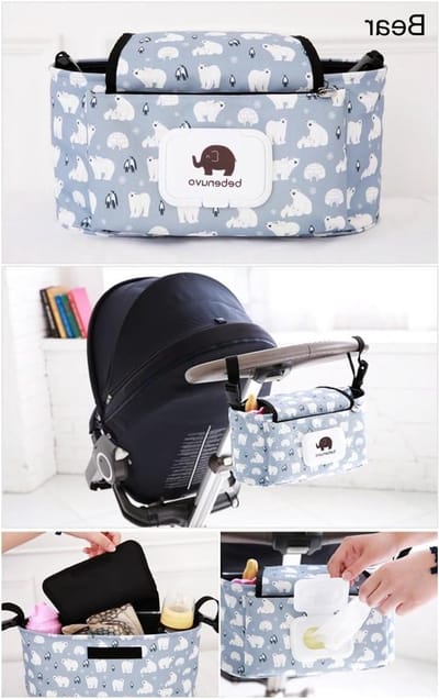 Stroller Organizer Pram Bag Baby Buggy Wrapping Bag Universal Multifunctional Storage Bag Stroller Organizer with Zipper Stroller Accessories from Guizen Bär