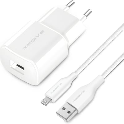 Oplader met 1 Meter Kabel - Geschikt voor AirPods, iPhone met Apple Lightning aansluiting