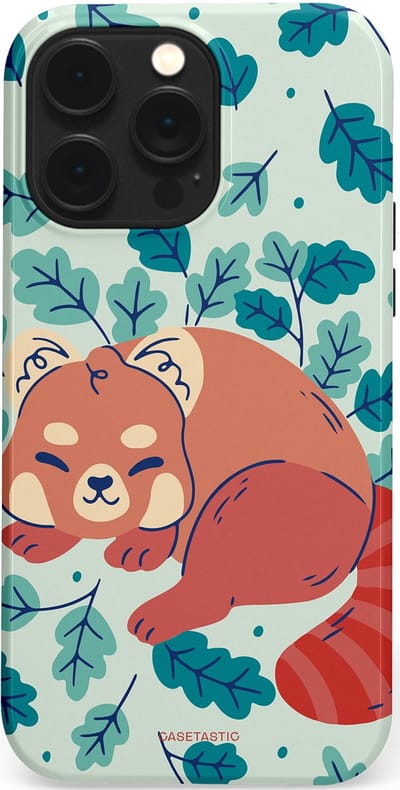 Casetastic Hoesje Geschikt voor Apple iPhone 14 Pro Max Magsafe - Stijlvolle Beschermende Duo-layer Case - Rode panda avonturen