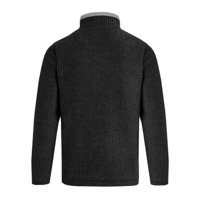 Weird Fish Heren Newark Grid Eco Friendly Quarter Zip Fleece Top (Gewassen Zwart)