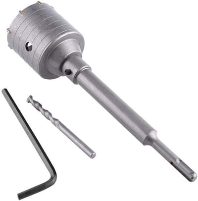 Betonboor 65mm - Boormachine Accessoire - Hoogwaardige Carbide - Muurboren - Steen/Baksteen - 200mm Aansluitstang - Boor