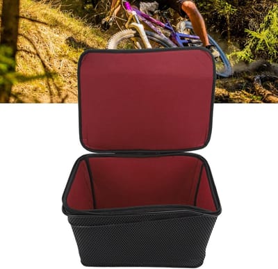 Ruime 20L Fietstas voor Achterop de Fiets, Robuuste Metalen Fietskorf met Waterdichte Binnenzak, Ideaal voor Fietstocht en Outdoor Activiteiten
