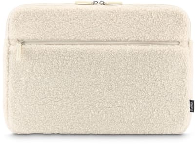 Hama Cozy laptopsleeve - 15,6inch geschikt tot 15,6 inch - Zachte teddy afwerking - Beige