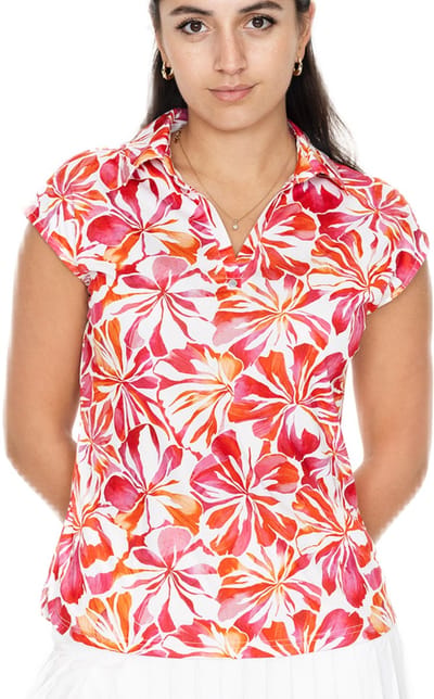 Func Factory dames Top Alice coral flowers maat 36