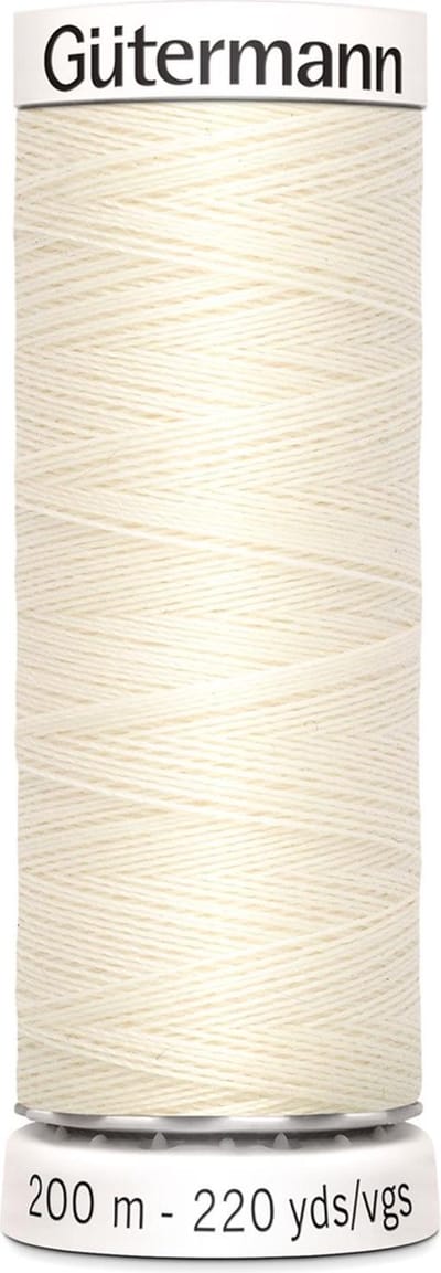 Gutermann Polyester Naaigaren 200meter - 1 - ecru off white