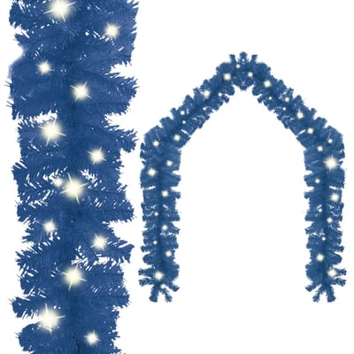 vidaXL - Kerstslinger - met - LED-lampjes - 20 - m - blauw