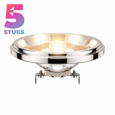 5x Reflector Halogeenlamp G53 - 75W - Warm Wit Licht (3000K) - 850 lm - 4 jaar - Dimbaar