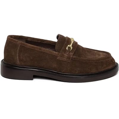Steve Madden Huddles Flat Shoes Brown Suede Maat: 37 | Instappers Outlet | Dames | Bruin