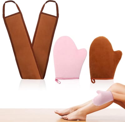 Set van 2 Zelfbruiner Handschoenen met 1 Applicator voor een Egaal en Stralend Bruin Resultaat, Microvezel