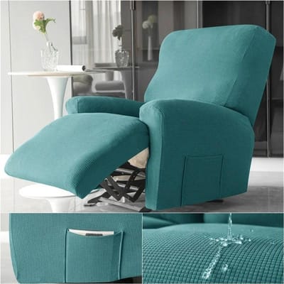 4 stuks/set Waterafstotende Relaxfaashoezen Polar Fleece Split Elastisch Eénzits Fauteuilhoes Relaxstoel Slipcover Beschermer
