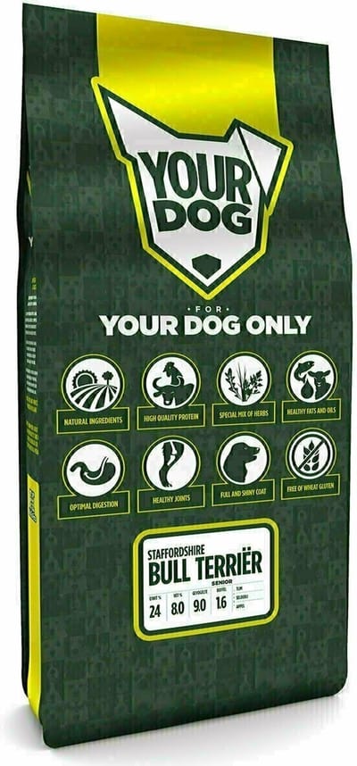 Yourdog Staffordshire bull terriër Rasspecifiek Senior Hondenvoer 12kg | Hondenbrokken
