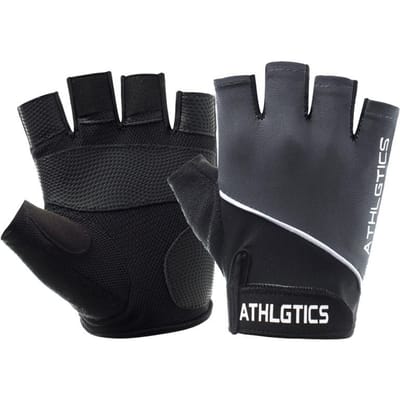 Sport Fitnesshandschoenen Heren Antislip Halve Vinger M grijze kleur