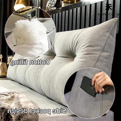 Wigkussen - Leeskussen Rugsteun - Comfortabel Ontspannen - Ergonomisch Driehoeksontwerp - 100 x 40 cm - Aqua Groen