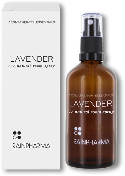 RainPharma Natural Room Spray Lavender - 100ml – Met Pure Essentiële Olie – Intense Geur – Geschikt voor Textiel – Natuurlijk Huisparfum – Interieurspray – Luxe Woonaccessoires – Luchtverfrisser – Aromatherapie Producten
