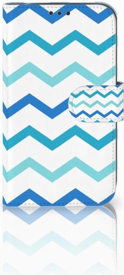 Samsung Galaxy Xcover 4 | Xcover 4s Telefoon Hoesje Zigzag Blauw