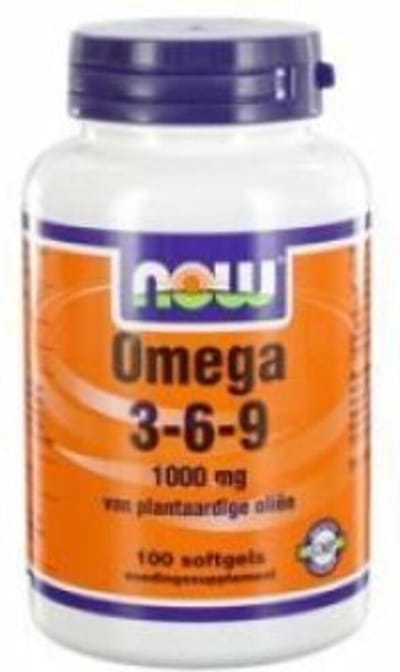 Now Foods - Omega 3-6-9 - Combinatie van 5 Plantaardige Oliën - 1000 mg - 100 Softgels