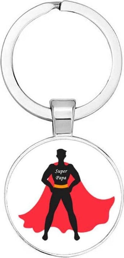 Akyol - Super papa Sleutelhanger cadeau  - Vader sleutelhanger - Papa sleutelhanger - cadeautjes mannen - Vaderdag cadeautje - Papa cadeau