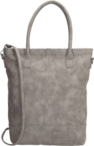 Zebra Trends Kartel Met Rits Dames Shopper - Ruime Shopper voor Werk of School - Tote Bag - Dames Tas - Middengrijs