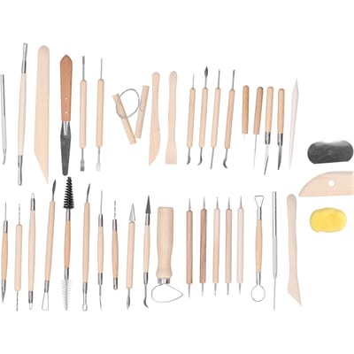 41-delige Keramiek Gereedschap Set Zachte Klei Boetseren Snijden Trimmes Dotting Pennen Kit
