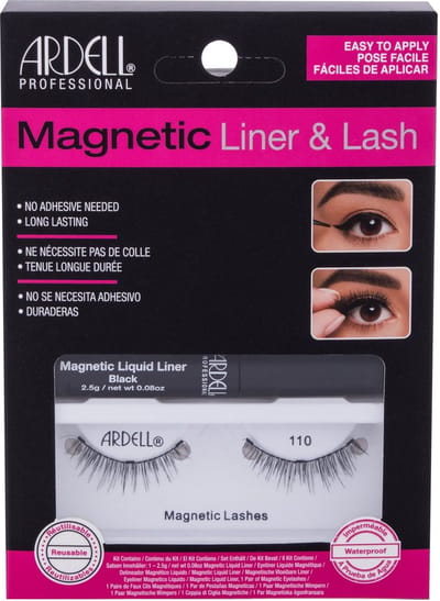 Ardell Magnetic Liquid Eyeliner & Lash 110 - Nepwimpers met magnetische eyeliner - Natuurlijke volume, korte lengte - Afgeronde wimperstijl