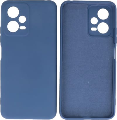 Xiaomi Redmi Note 12 5G Hoesje - 2.0mm Dikke Fashion Telefoonhoesje Backcover - Siliconen Hoesje - Navy