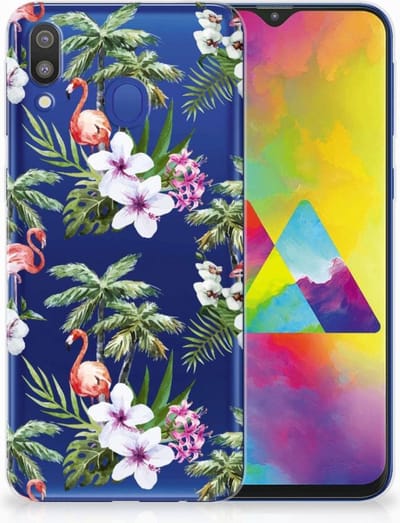 Samsung Galaxy M20 (Power) TPU Hoesje Flamingo Palms