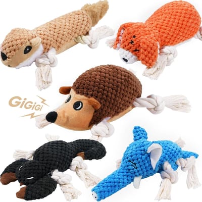Elzusha - Pluche Piepspeeltjes voor Honden - 5 Stuks Knuffeldieren