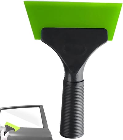 Zuigmond Schraper - Mini Glasreiniger - Gladde Oppervlakken Reinigen - Antislip Handvat - 14 x 13 cm - Groen