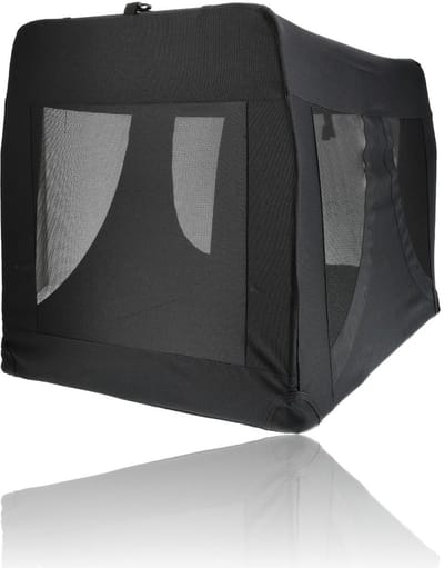 Reisbench voor Honden & Katten – Opvouwbare Transportbox XL – 91x63x63 cm – Lichtgewicht – Voor Grote & Kleine Honden en Katten – Nylon Draagtas – Zwart
