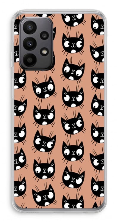 Case Company® - Hoesje geschikt voor Samsung Galaxy A23 hoesje - Kat - Soft Cover Telefoonhoesje - Bescherming aan alle Kanten en Schermrand