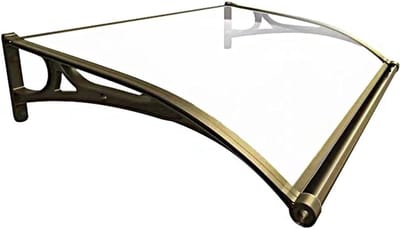 Deurluifel Luifel - Regenscherm Zonnescherm - Bescherming Buiten - Aluminiumlegering Beugel - B80 x 150 cm - Grijs