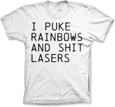 Hybris I Puke Rainbows And Shit Rainbow s T-shirt White