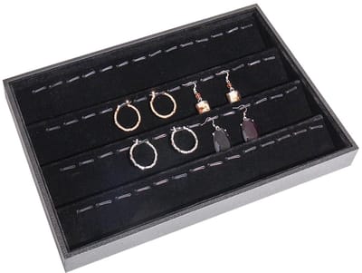Jhubersproducts - Sieradenbox - Perfect voor het opbergen van sieraden - Zwart - Ideaal voor kettingen armbanden en ringen - Ruimtebesparend - Geschik